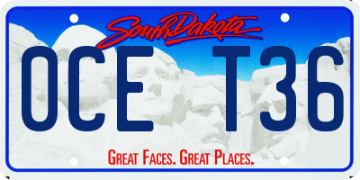 SD license plate 0CET36
