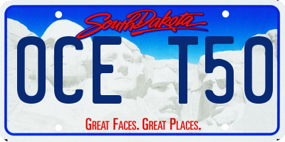 SD license plate 0CET50