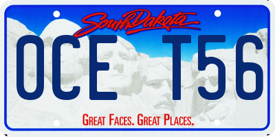 SD license plate 0CET56