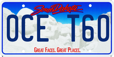 SD license plate 0CET60