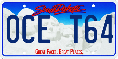 SD license plate 0CET64