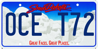 SD license plate 0CET72