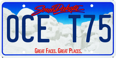 SD license plate 0CET75
