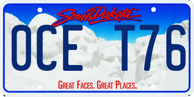 SD license plate 0CET76