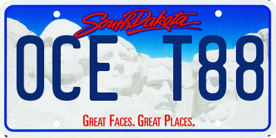 SD license plate 0CET88