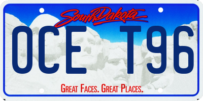 SD license plate 0CET96