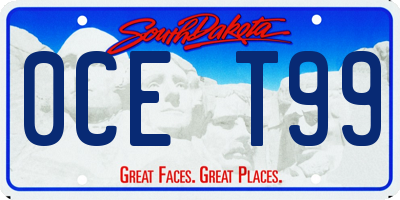 SD license plate 0CET99