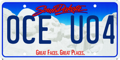 SD license plate 0CEU04