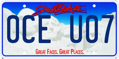 SD license plate 0CEU07