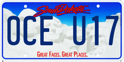 SD license plate 0CEU17