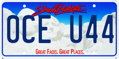 SD license plate 0CEU44