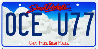 SD license plate 0CEU77