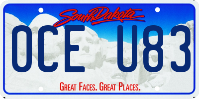 SD license plate 0CEU83