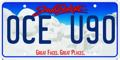 SD license plate 0CEU90