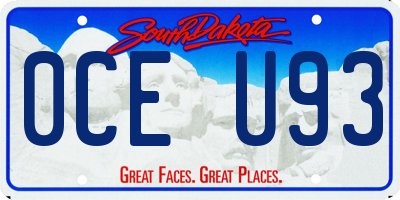 SD license plate 0CEU93