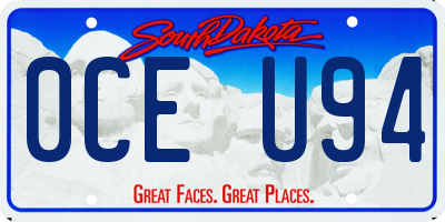 SD license plate 0CEU94