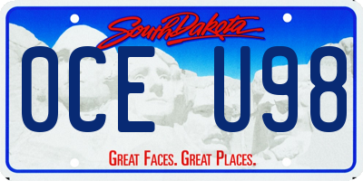 SD license plate 0CEU98