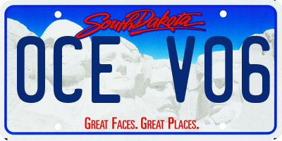 SD license plate 0CEV06