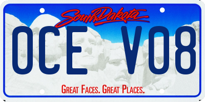 SD license plate 0CEV08
