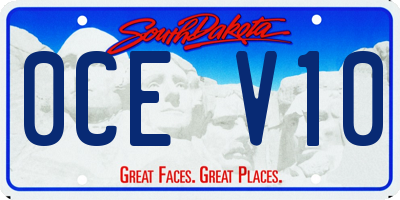 SD license plate 0CEV10