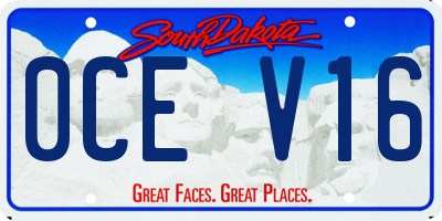 SD license plate 0CEV16