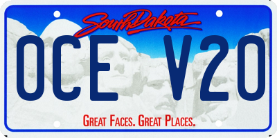 SD license plate 0CEV20