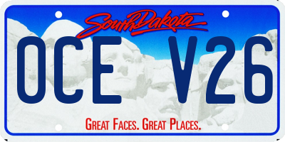 SD license plate 0CEV26