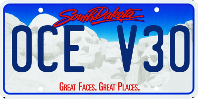 SD license plate 0CEV30