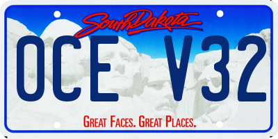 SD license plate 0CEV32