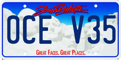 SD license plate 0CEV35