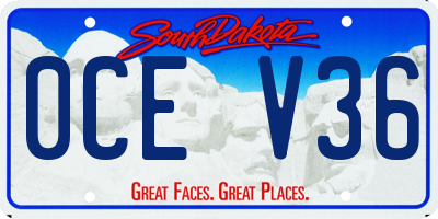 SD license plate 0CEV36