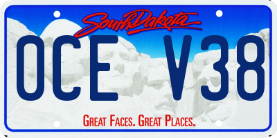SD license plate 0CEV38
