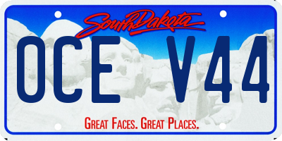 SD license plate 0CEV44