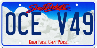 SD license plate 0CEV49