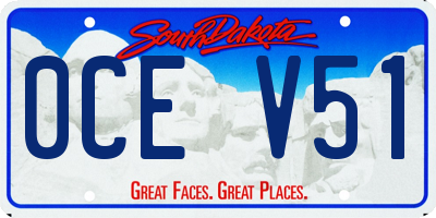 SD license plate 0CEV51