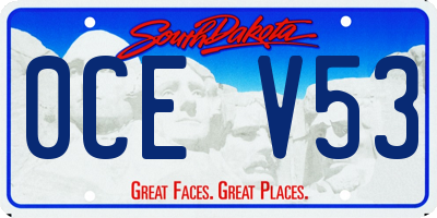 SD license plate 0CEV53