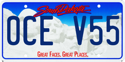 SD license plate 0CEV55
