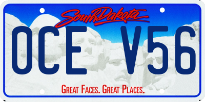 SD license plate 0CEV56