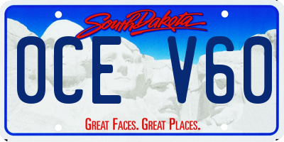 SD license plate 0CEV60