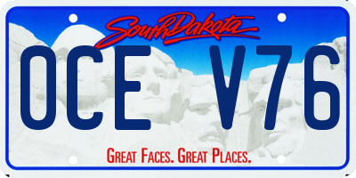 SD license plate 0CEV76