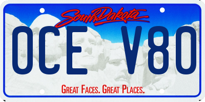 SD license plate 0CEV80