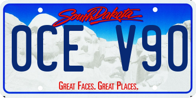 SD license plate 0CEV90