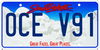 SD license plate 0CEV91