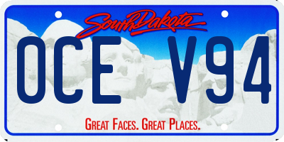 SD license plate 0CEV94