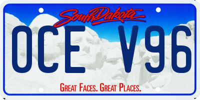 SD license plate 0CEV96