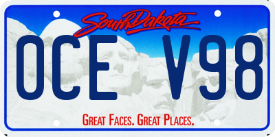 SD license plate 0CEV98