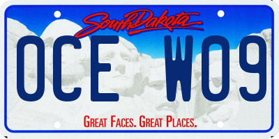 SD license plate 0CEW09