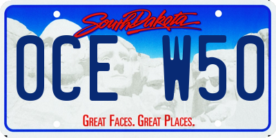 SD license plate 0CEW50