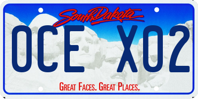 SD license plate 0CEX02