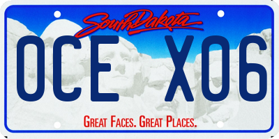 SD license plate 0CEX06